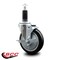 Service Caster 5'' Black Poly Swivel 1-1/8'' Expanding Stem Caster with Brake SCC-EX20S514-PPUB-BLK-TLB-118 - alternate 2